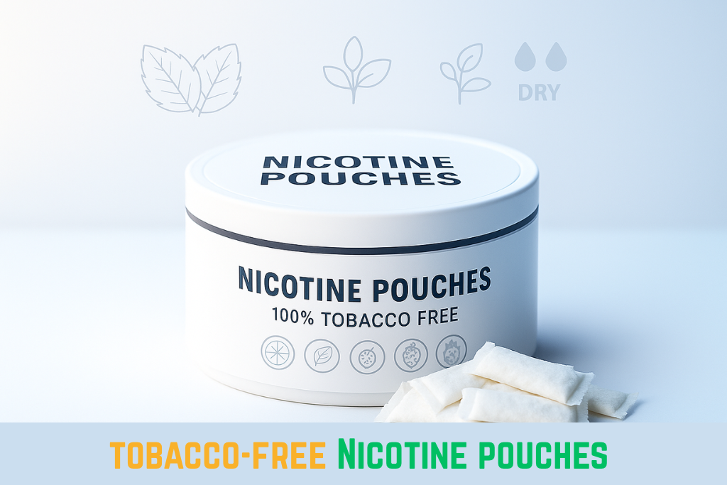 Smokeless and tobacco-free pouches